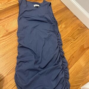 Richer Poorer Navy Ruched Midi Dress